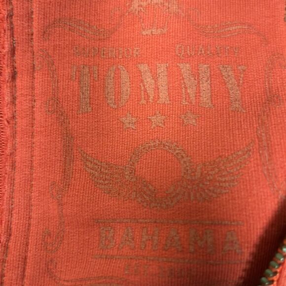 Tommy Bahama orange quarter zip pullover size M - Picture 6 of 7